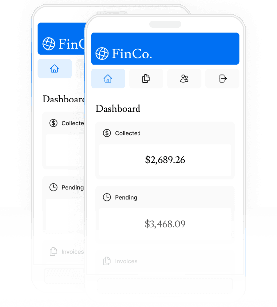 Screenshots of the dashboard project - mobile version